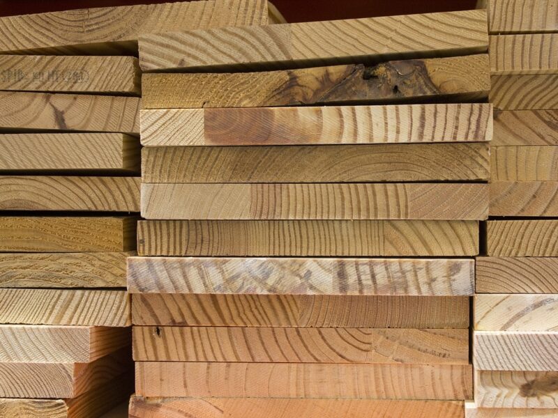 stack of rubberwood